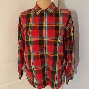 Liz Wear Cotton Red Plaid Flannel